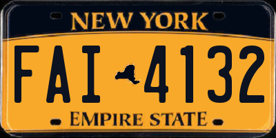 NY license plate FAI4132