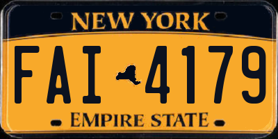 NY license plate FAI4179