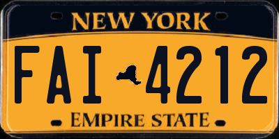NY license plate FAI4212