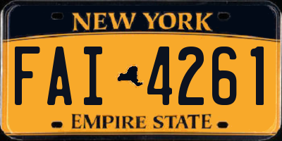 NY license plate FAI4261