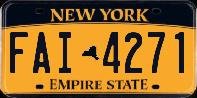 NY license plate FAI4271
