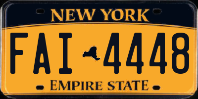 NY license plate FAI4448