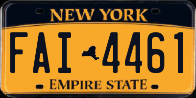 NY license plate FAI4461