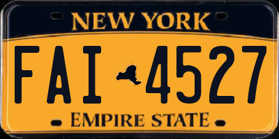 NY license plate FAI4527