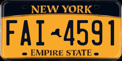 NY license plate FAI4591
