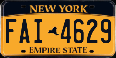 NY license plate FAI4629