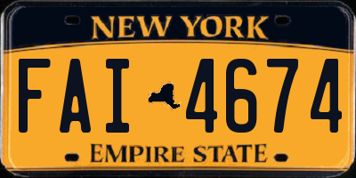 NY license plate FAI4674