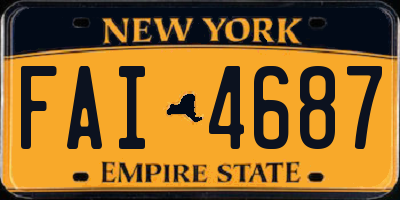 NY license plate FAI4687