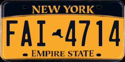NY license plate FAI4714