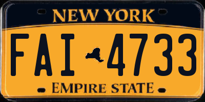 NY license plate FAI4733