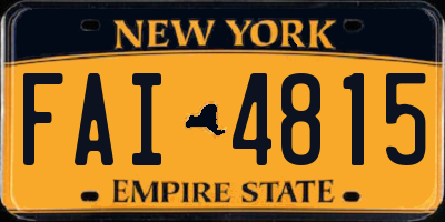 NY license plate FAI4815