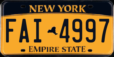 NY license plate FAI4997