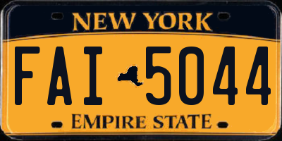 NY license plate FAI5044