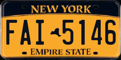 NY license plate FAI5146