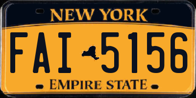 NY license plate FAI5156