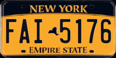 NY license plate FAI5176