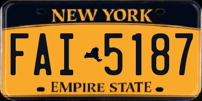NY license plate FAI5187