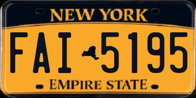 NY license plate FAI5195