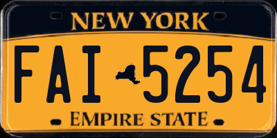 NY license plate FAI5254