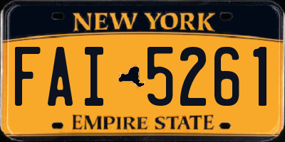 NY license plate FAI5261