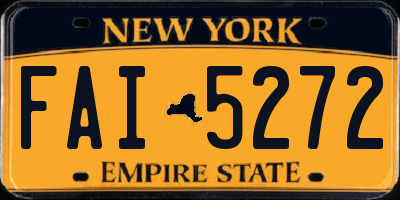 NY license plate FAI5272