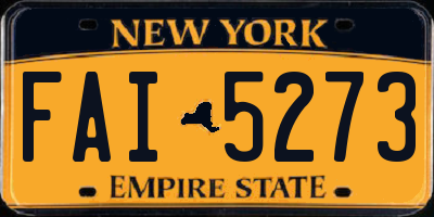 NY license plate FAI5273