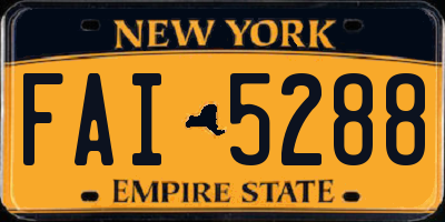 NY license plate FAI5288