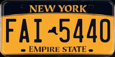 NY license plate FAI5440