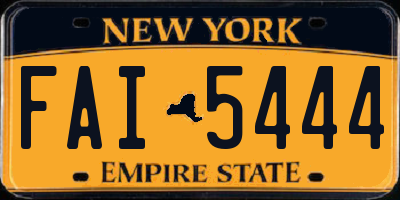 NY license plate FAI5444
