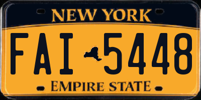 NY license plate FAI5448