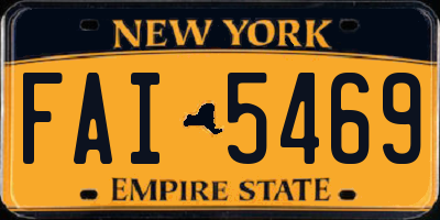 NY license plate FAI5469