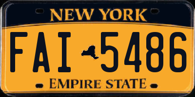 NY license plate FAI5486