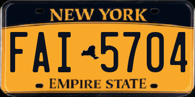 NY license plate FAI5704