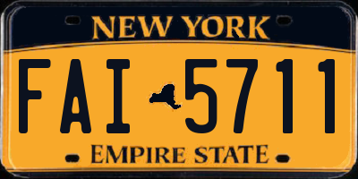 NY license plate FAI5711