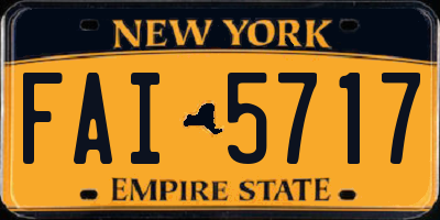 NY license plate FAI5717