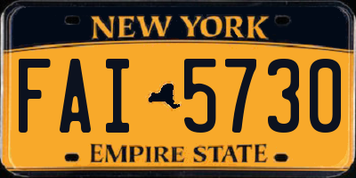 NY license plate FAI5730