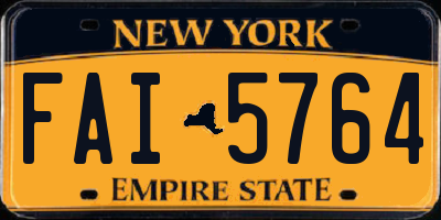 NY license plate FAI5764