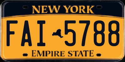 NY license plate FAI5788