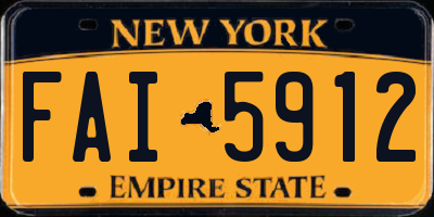 NY license plate FAI5912