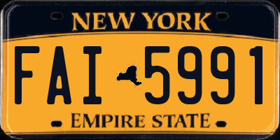 NY license plate FAI5991