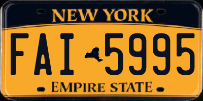 NY license plate FAI5995