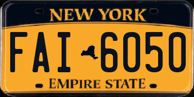 NY license plate FAI6050