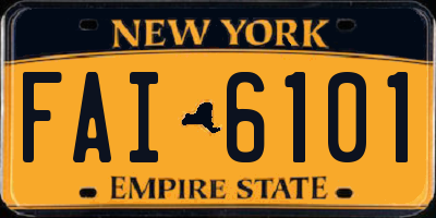 NY license plate FAI6101