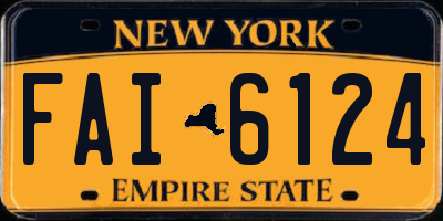 NY license plate FAI6124