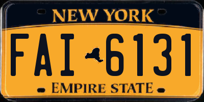 NY license plate FAI6131