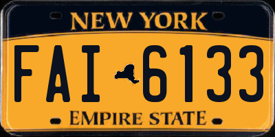 NY license plate FAI6133