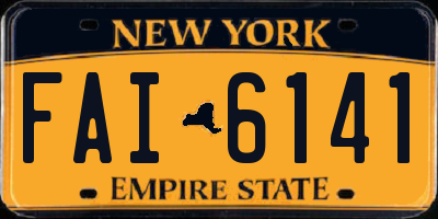 NY license plate FAI6141