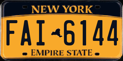 NY license plate FAI6144