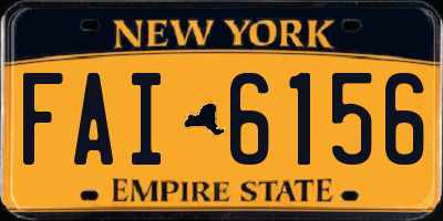 NY license plate FAI6156