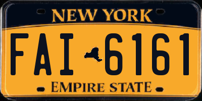 NY license plate FAI6161